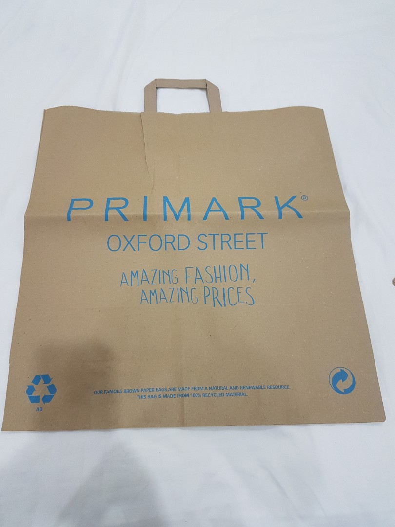 PRIMARK OXFORD STREET Big Paper Bag, Women's Fashion, Bags & Wallets ...