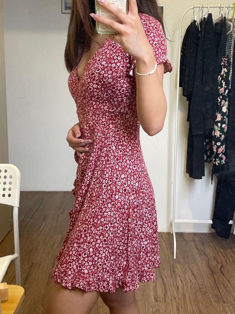 Pull and bear pink dress sale