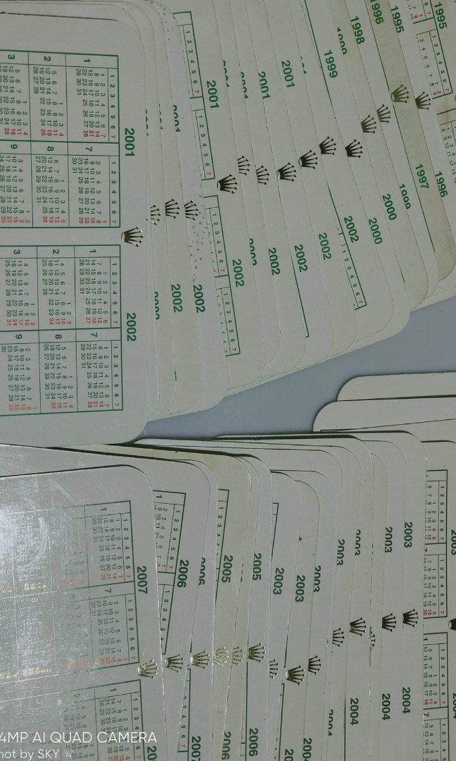 Rolex calendar Card, Luxury, Watches on Carousell