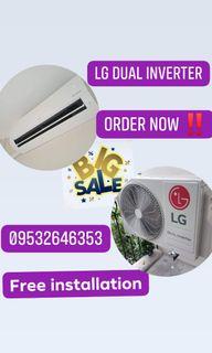 ‼️SALE‼️SALE‼️ LG DUAL INVERTER SPLIT TYPE AIRCON BRAND NEW SEALED WITH FREE INSTALLATION‼️