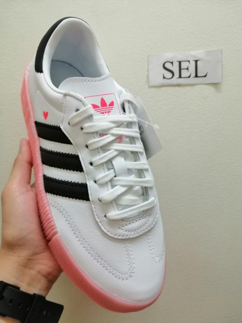 Adidas Women's Sambarose Footwear White/Vivid Red-True Pink - FX6269 |  Sneaker District
