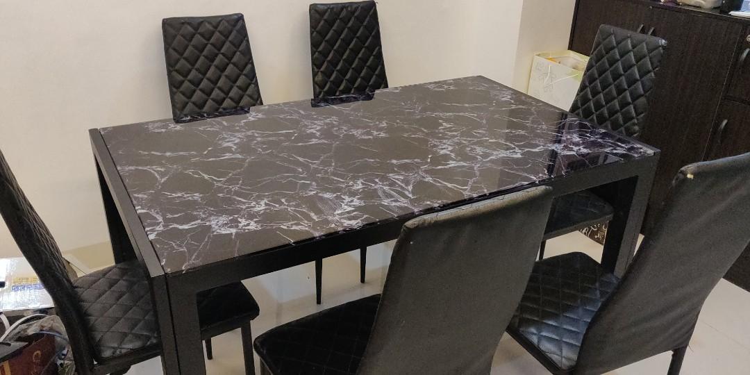 San yang black dining set Furniture Home Living Furniture