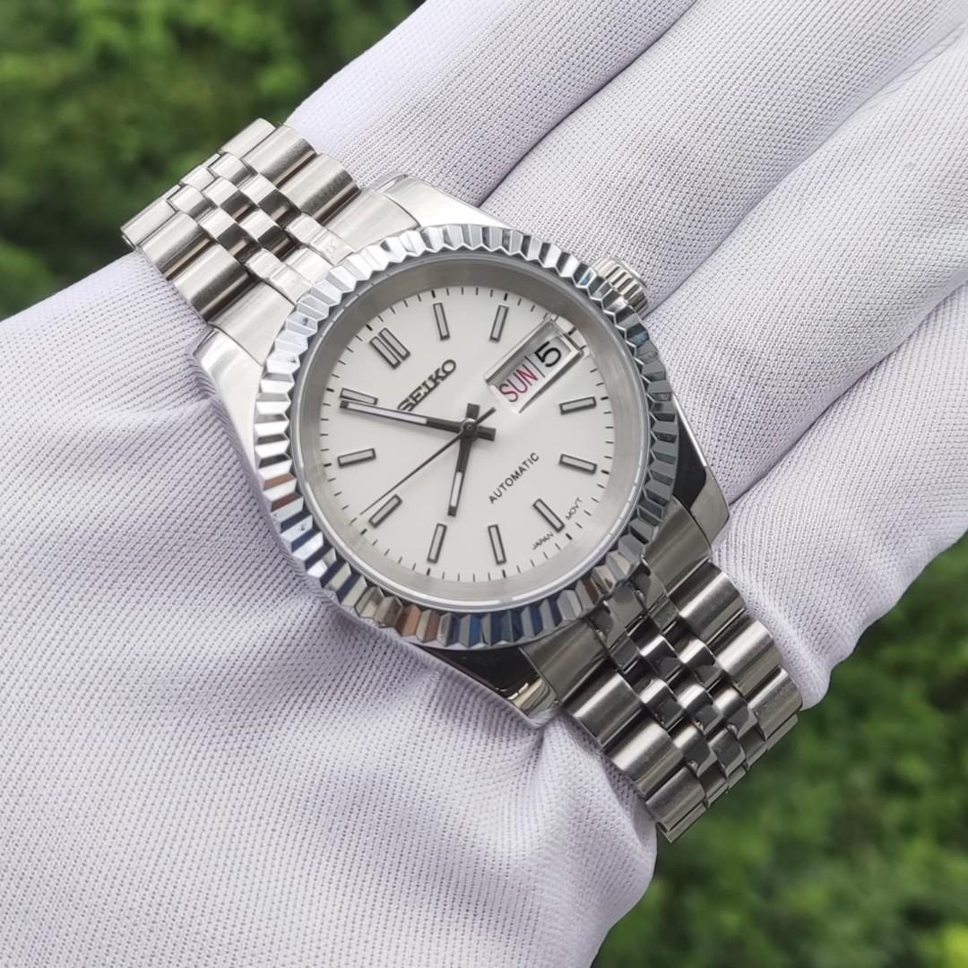 Seiko Fluted Bezel Mod Men s Fashion Watches Accessories