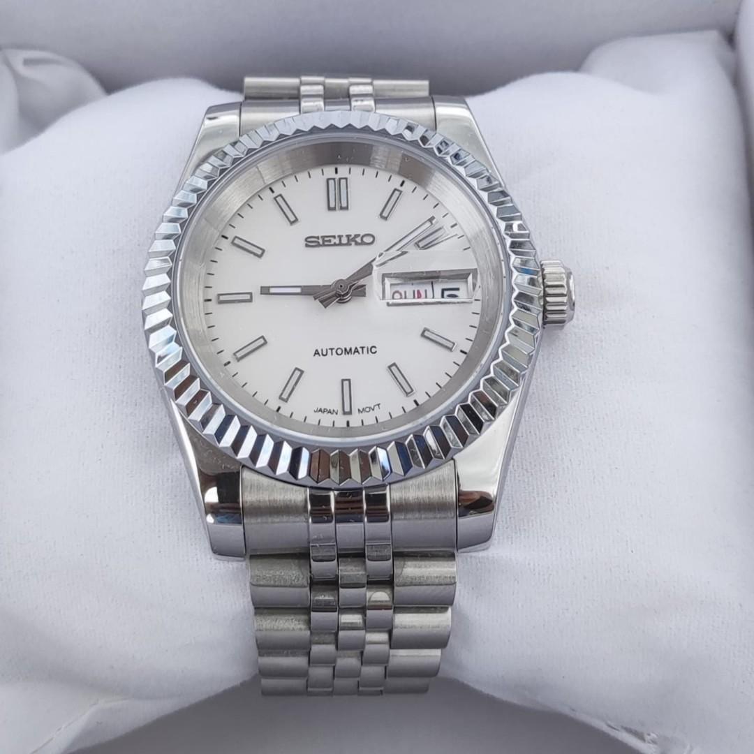 Seiko Fluted Bezel Mod, Men's Fashion, Watches & Accessories, Watches