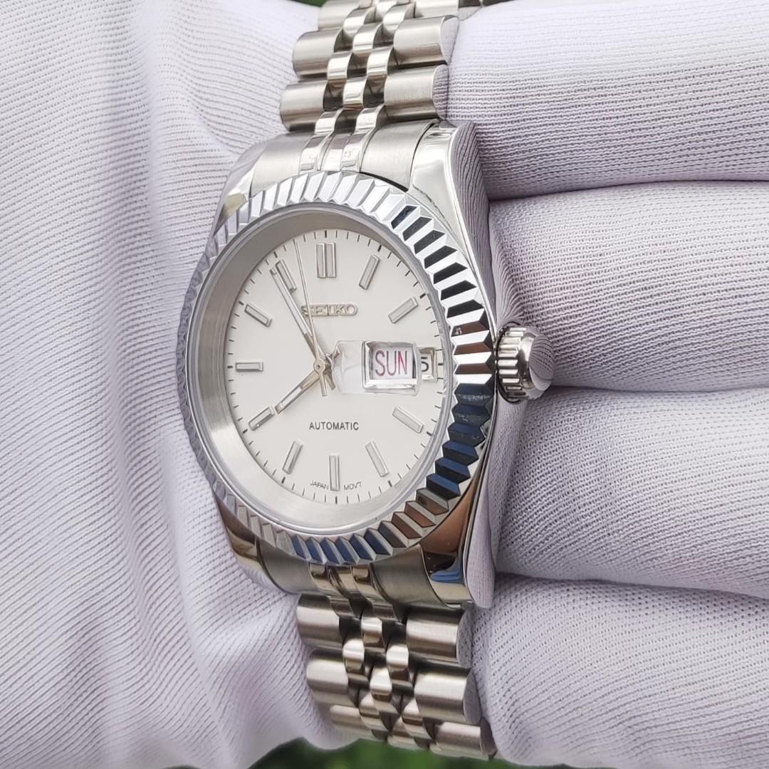 Seiko Fluted Bezel Mod, Men's Fashion, Watches & Accessories, Watches