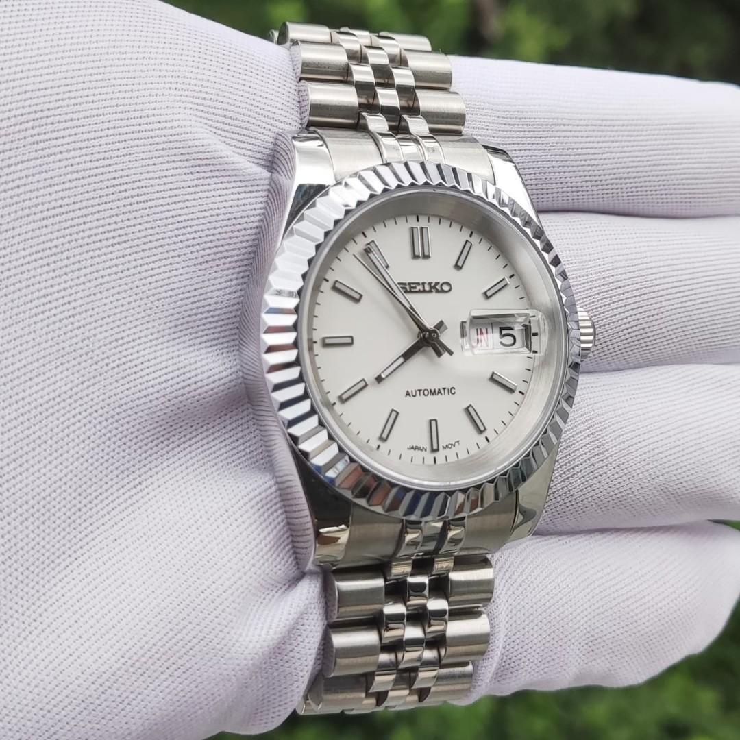 Seiko Fluted Bezel Mod, Men's Fashion, Watches & Accessories, Watches