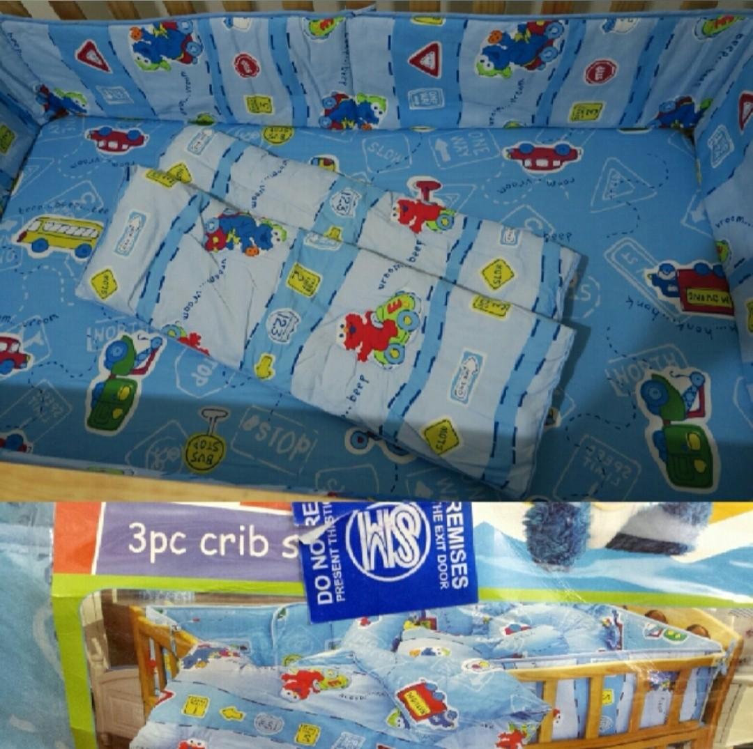 Sesame Street 3 pc. Crib Set comforter, crib sheet and bumper pad
