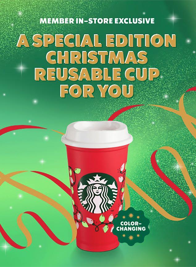 Starbucks Reusable Color Changing 5 Hot Cups - Limited Edition Holiday &  Christmas Gift Hot Cups With Lids 