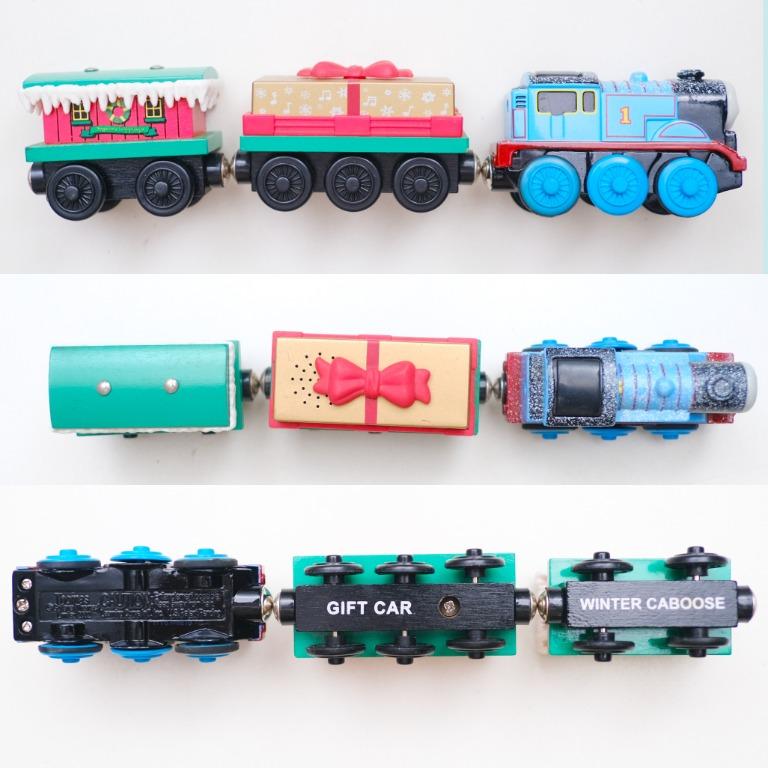 Thomas & Friends Around-The-Tree Train Set (Category: Vehicle & Diecast Models) located in Binan City. Submitted by bargainsonblock12 (Listing ID 1127426707, Image 2). Description: Thomas & Friends Wooden Railway Battery-Powered Around-The-Tree Train Set Holiday Collection Retired set Includes Snow-covered Thomas, a Musical Gift Car and Winter Caboose. Train tracks (8 straight tracks and 8 curved tracks) are also included. The tracks circle a Chr