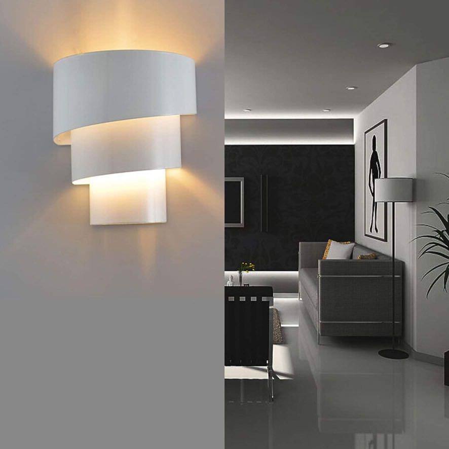 Thrisdar Modern Spiral LED Wall Lamp (Category: Lighting) located in Pasay City. Submitted by ayinong168 (Listing ID 1127355888, Image 3). Description: Item Name: THRISDAR Modern Spiral LED Wall Lamp Decorative Lighting (White) Description: -Can be lighted as plain white/ warm white -Usable for: living room, hallway. bathroom, entrance hall, kitchen or dining room -Lamp volume: 18.5*10*18.5 cm -Made of plated spiral iron/ avoids rust NOTE: Light 