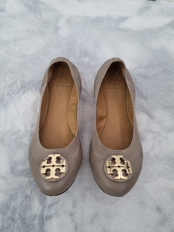 Tory burch minnie outlet flats french gray