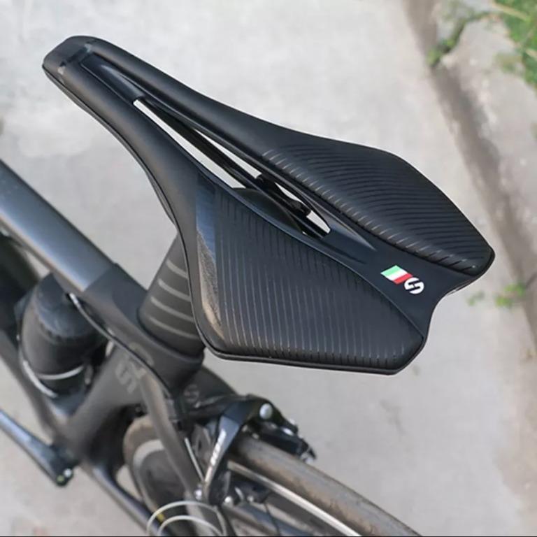 Toseek comfortable bike seat lightweight carbon fiber bicycle saddle best sale cushion with leather cover for road bike and mountain bike