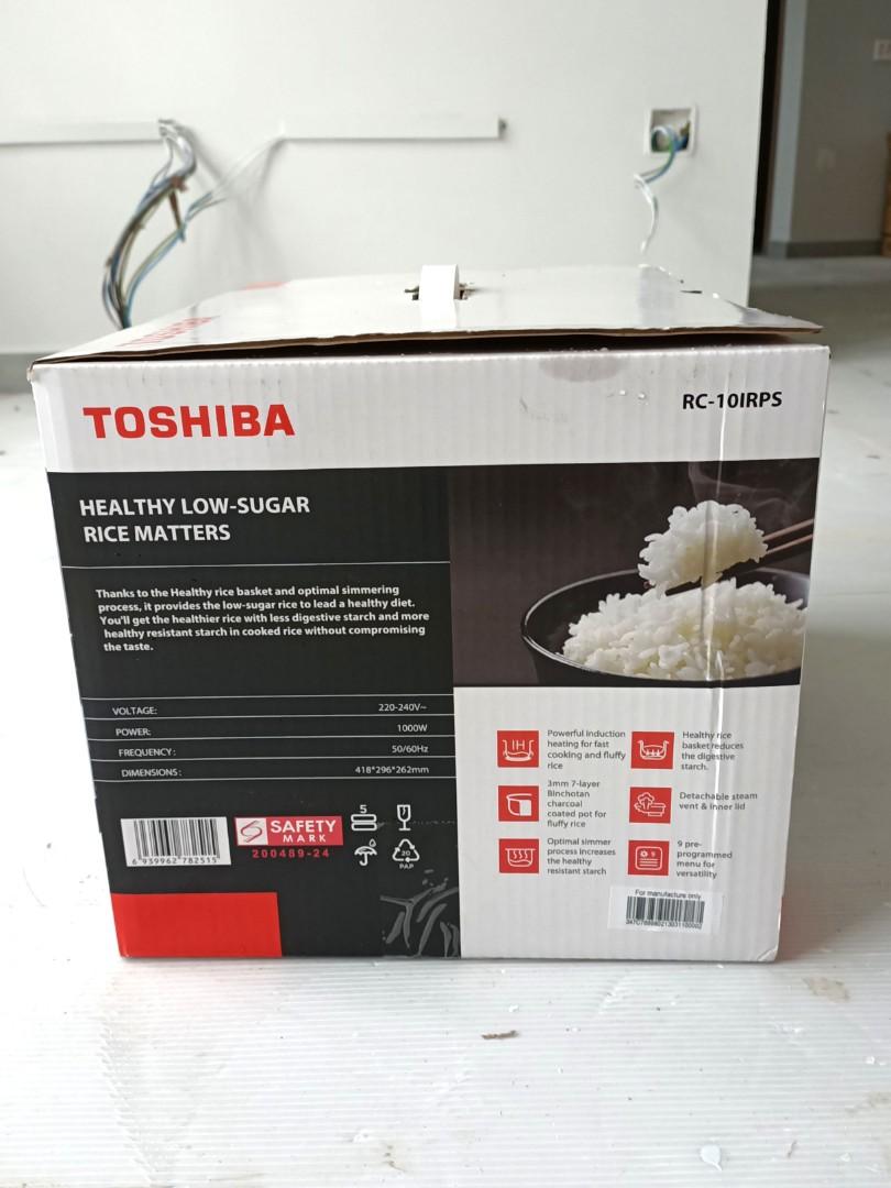 Toshiba Rice Cooker RC10IRPS LowGI IH Rice Cooker (1.0L), TV & Home Appliances, Kitchen