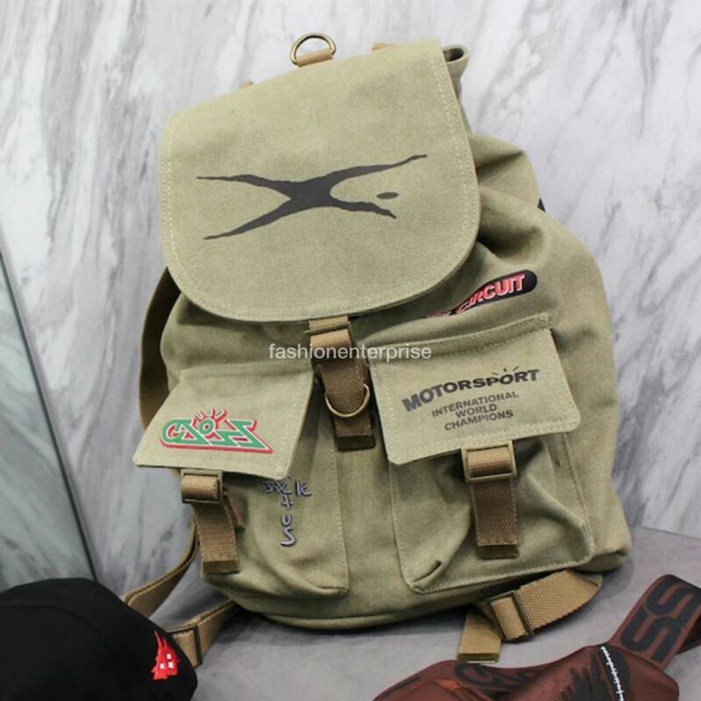 Travis Scott Cactus Jack Canvas Backpack Olive, Computers & Tech