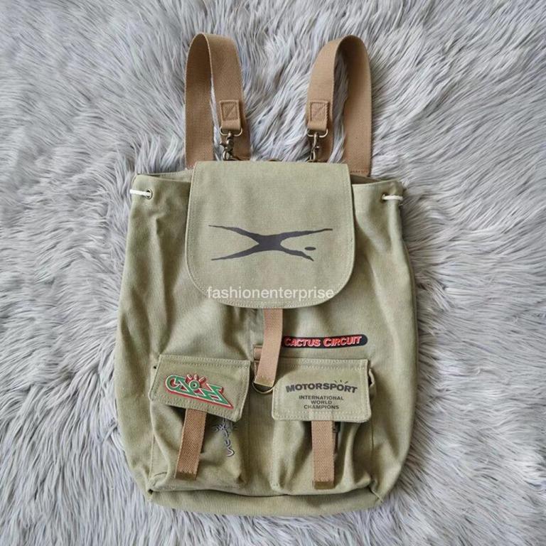 Travis Scott Cactus Jack Canvas Backpack Olive