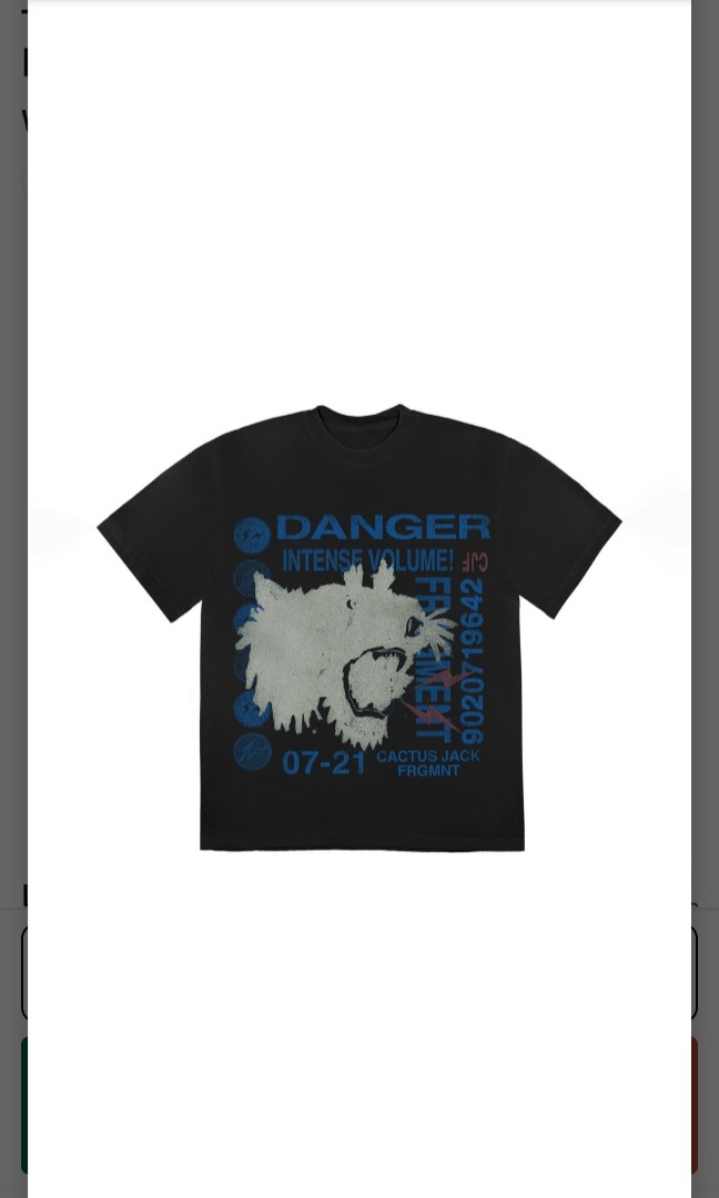 travis scott fragment danger tee