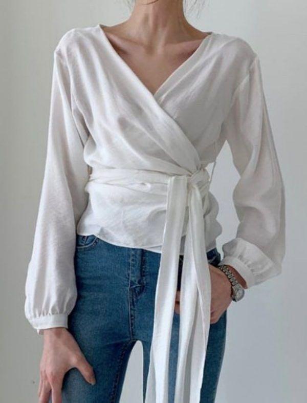 Uniqlo wrap blouse Clearance