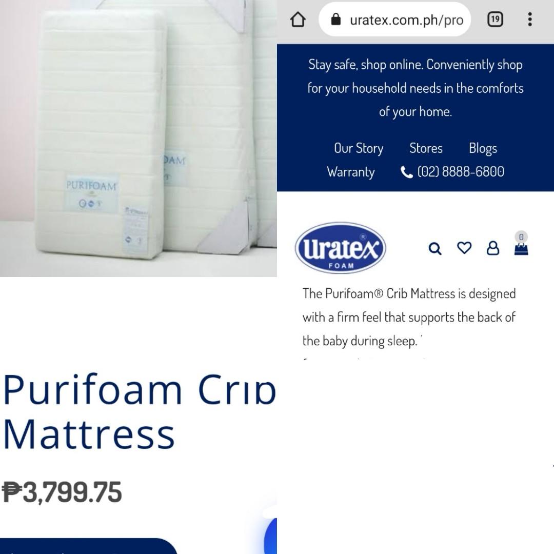 Uratex purifoam shop crib mattress