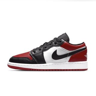 US 6Y) Air Jordan 1 Low Bred Toe GS, Men's Fashion, Footwear, Sneakers on  Carousell