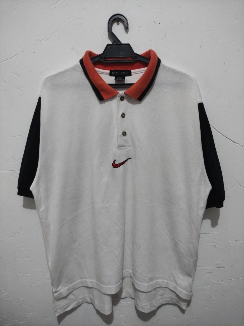Vintage Bootleg Nike Center Swoosh Collar Tee