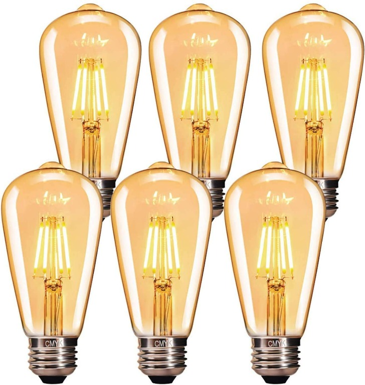 Vintage LED Edison Bulb, CMYK Vintage Light Bulb 4W (40W Equivalent ...