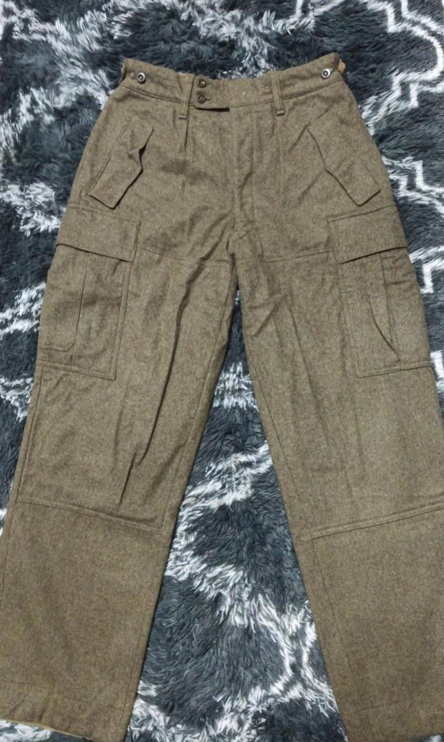 Vintage 1960s Wool Military Cargo Pants 