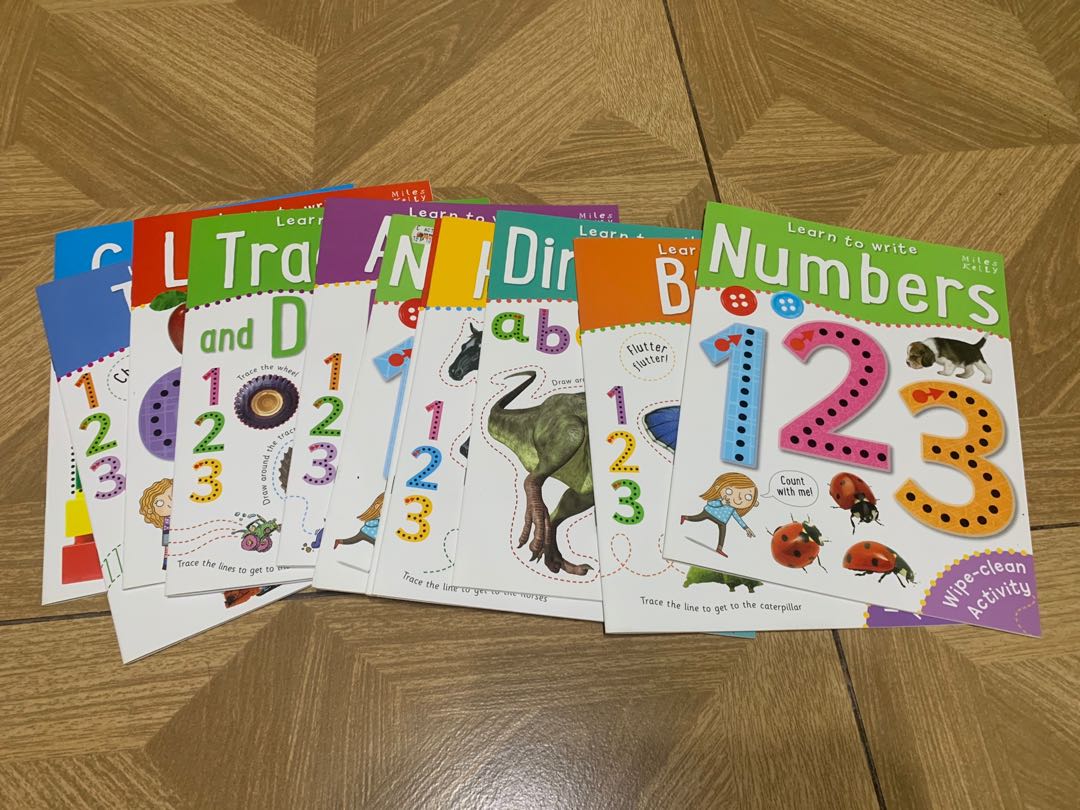 Wipe and clean activity book set, Hobbies & Toys, Books & Magazines