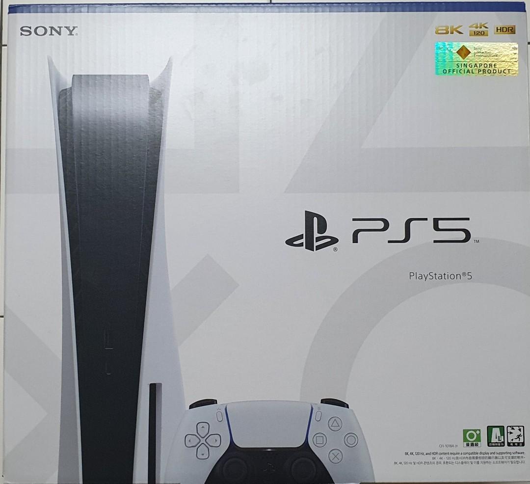 (WTS) PS5 Disk Version (Category: PlayStation) located in Singapore. Submitted by headoverhells_ (Listing ID 1127527993, Image 1). Description: non negotiable Only one controller i got 2 set 1 set for $1250 warranty: 1year3months.