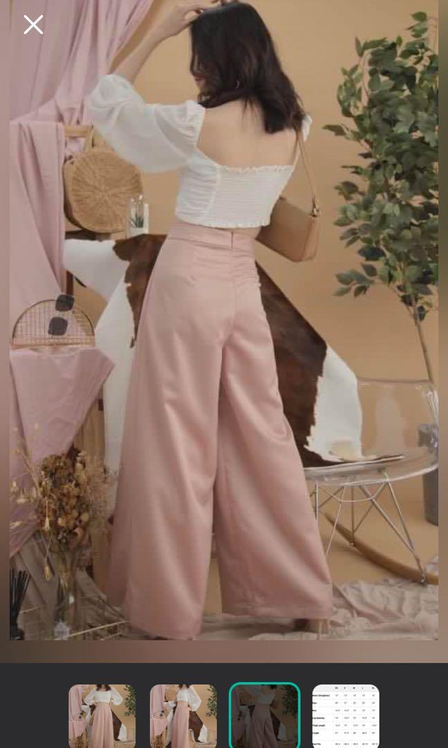 YHF fantasy pants palazzo pants pink Women s Fashion Bottoms Other Bottoms on Carousell