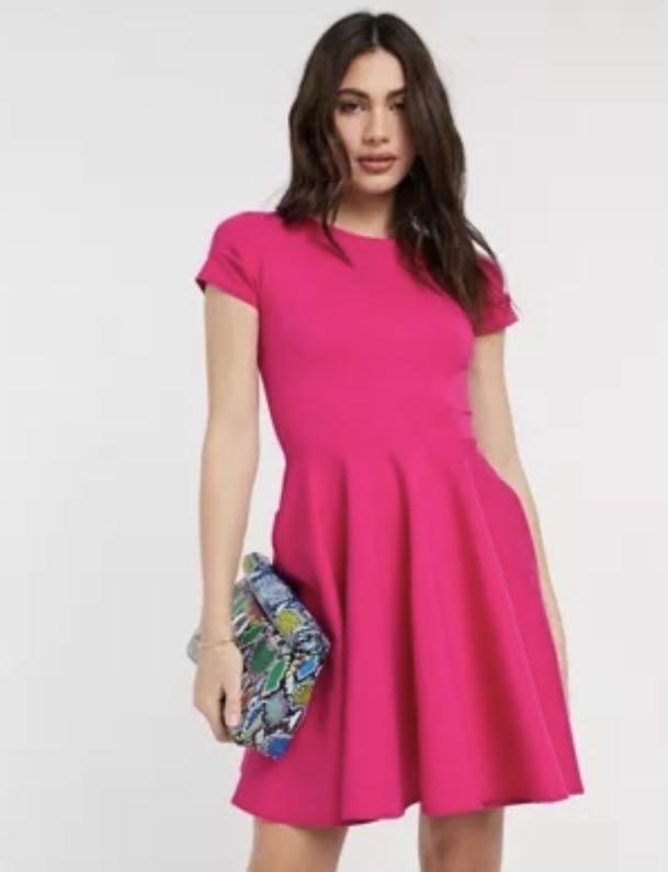 Hot pink skater on sale dress