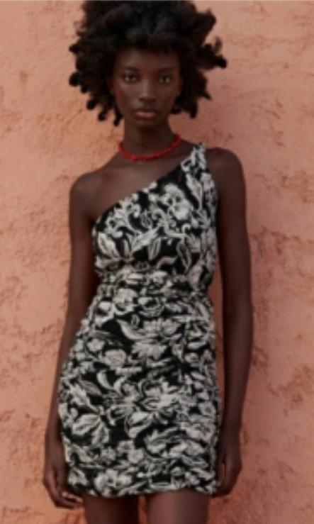Zara one shoulder dress hotsell