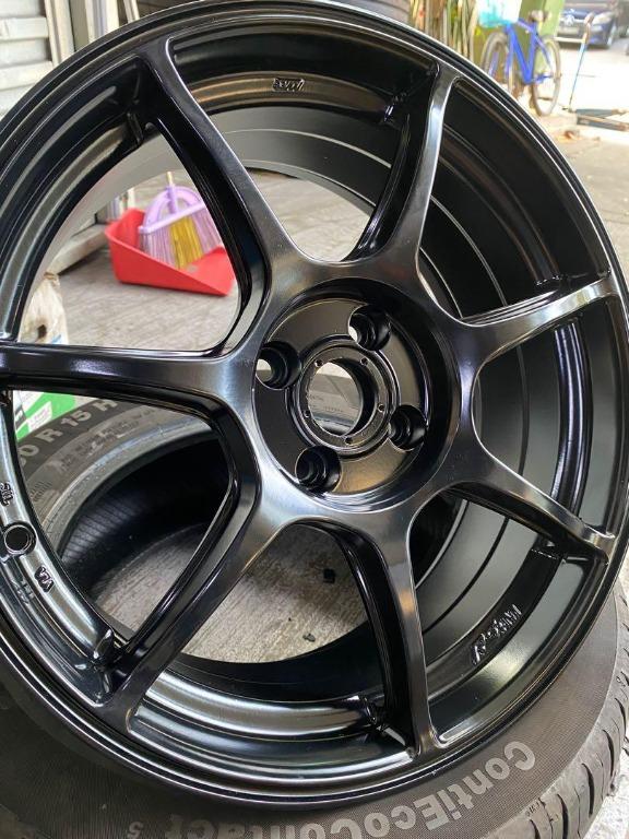 17" Original Enkei 4 x 100 Ultra Light Wheels, Car Accessories, Tyres
