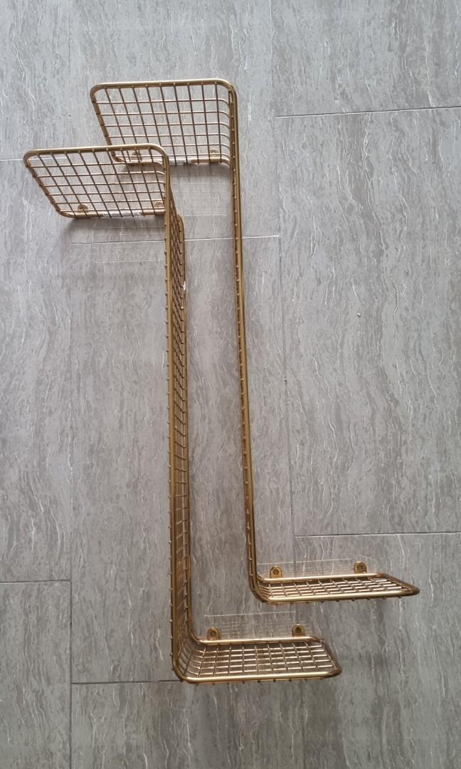 2x IKEA SVENSHULT SHELF/RACK (Gold), Furniture & Home Living, Furniture, Shelves,