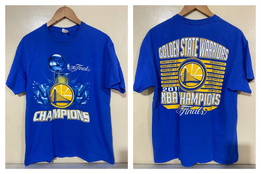 Golden State Warriors NBA Finals Champions 2015 Blue Gildan T