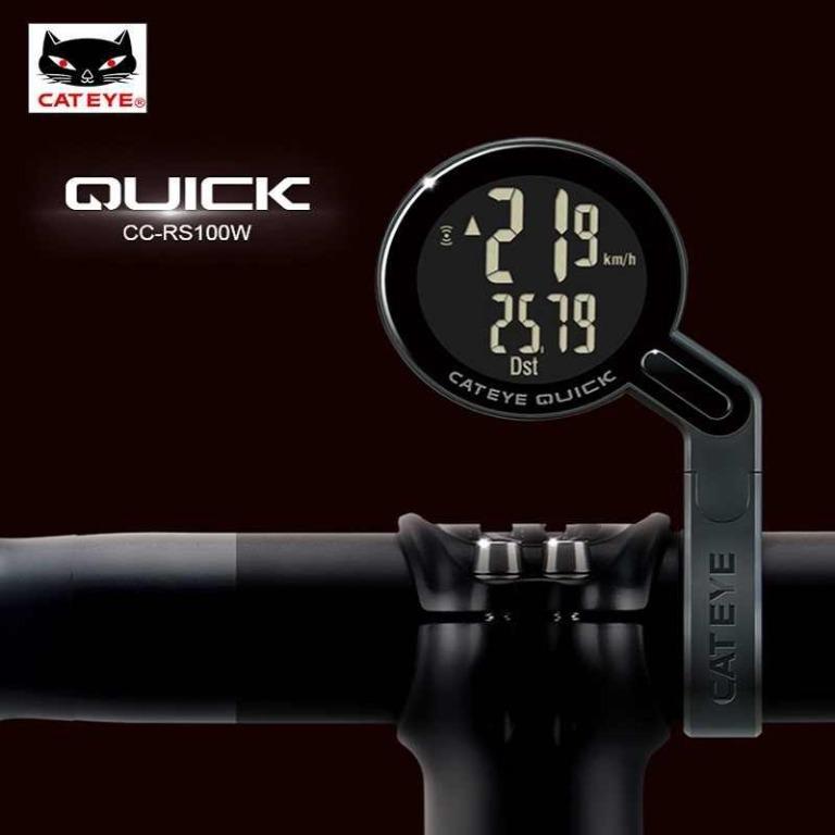 Cateye Quick CC RS100W Cyclocomputer Cat Eye Bike Bicycle Speedometer Made In Japan Sports Equipment Bicycles Parts Parts Accessories on Carousell