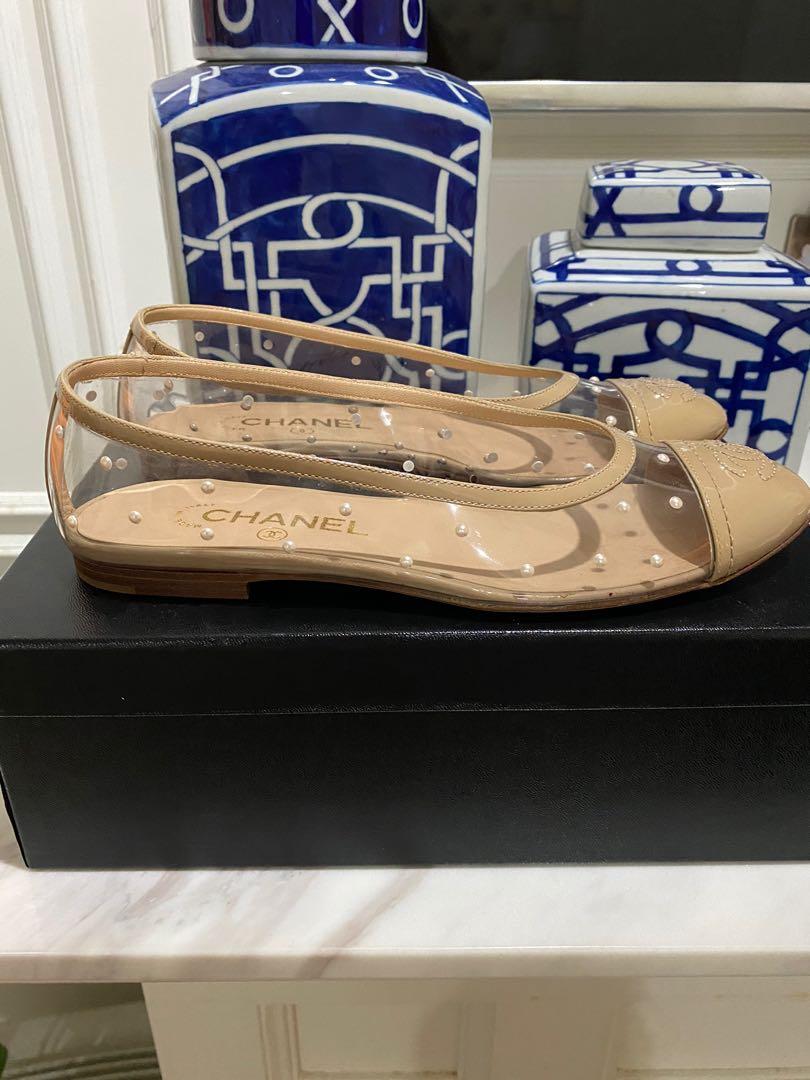 Chanel clearance transparent shoes