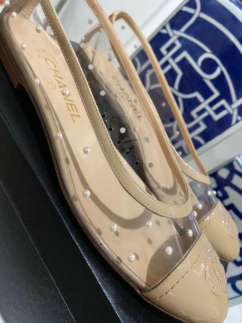 Chanel transparent shoes sale
