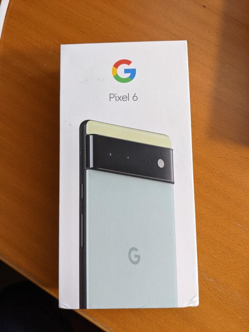 全新未開封Google Pixel 6 128GB Sorta Seafoam 海沫色, 手提電話