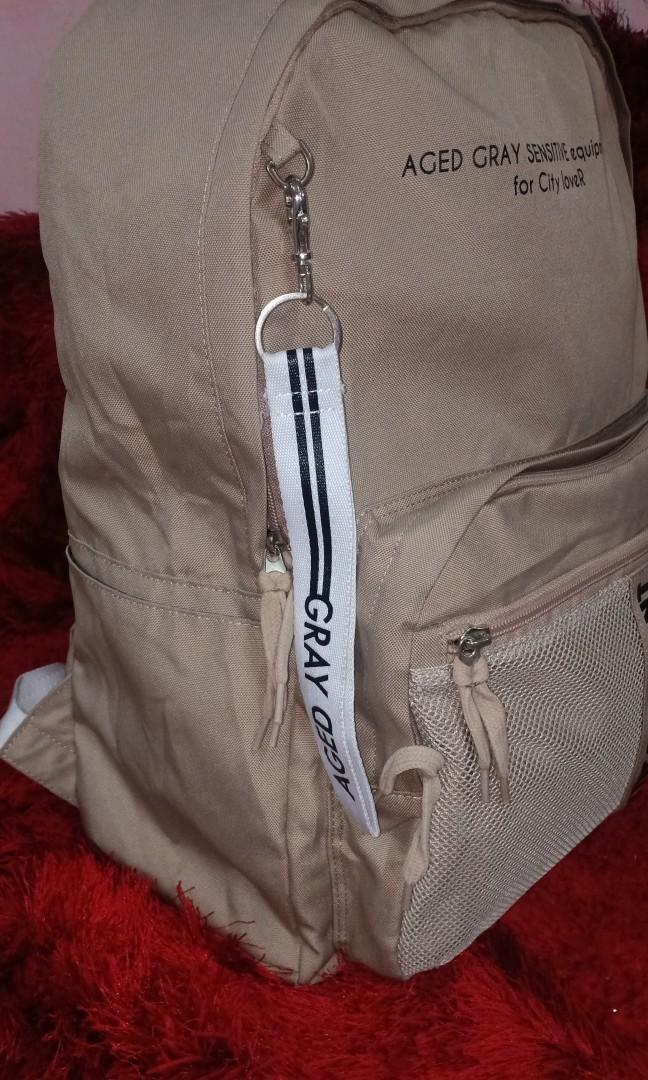 Aged shop gray backpack