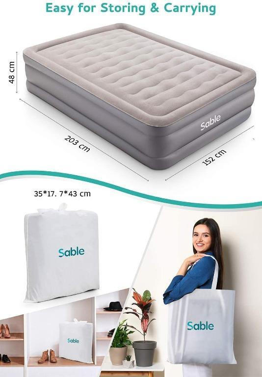 Sable double air hot sale bed