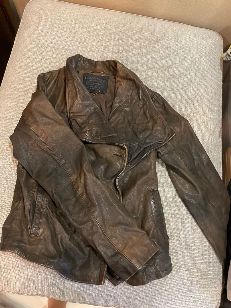 All saints on sale spitalfields leather jacket