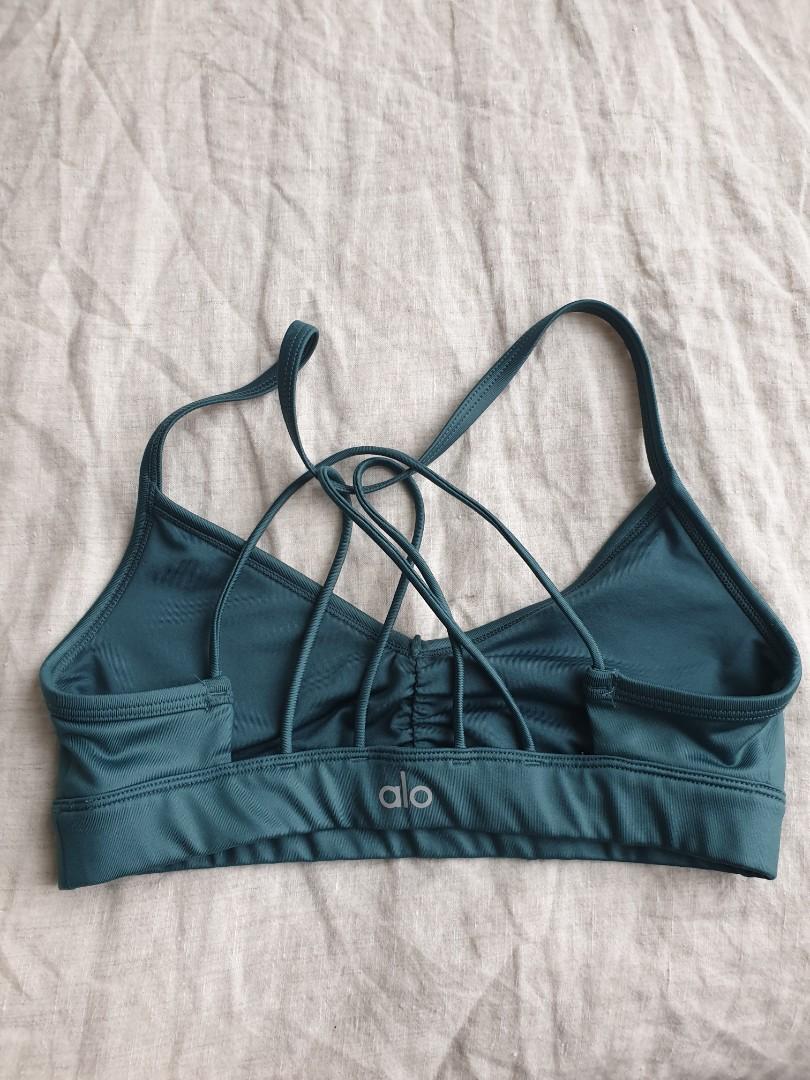 Alo yoga Sunny Strappy Bra Mint Green Large chest 31-36, Women's Fashion,  Activewear on Carousell