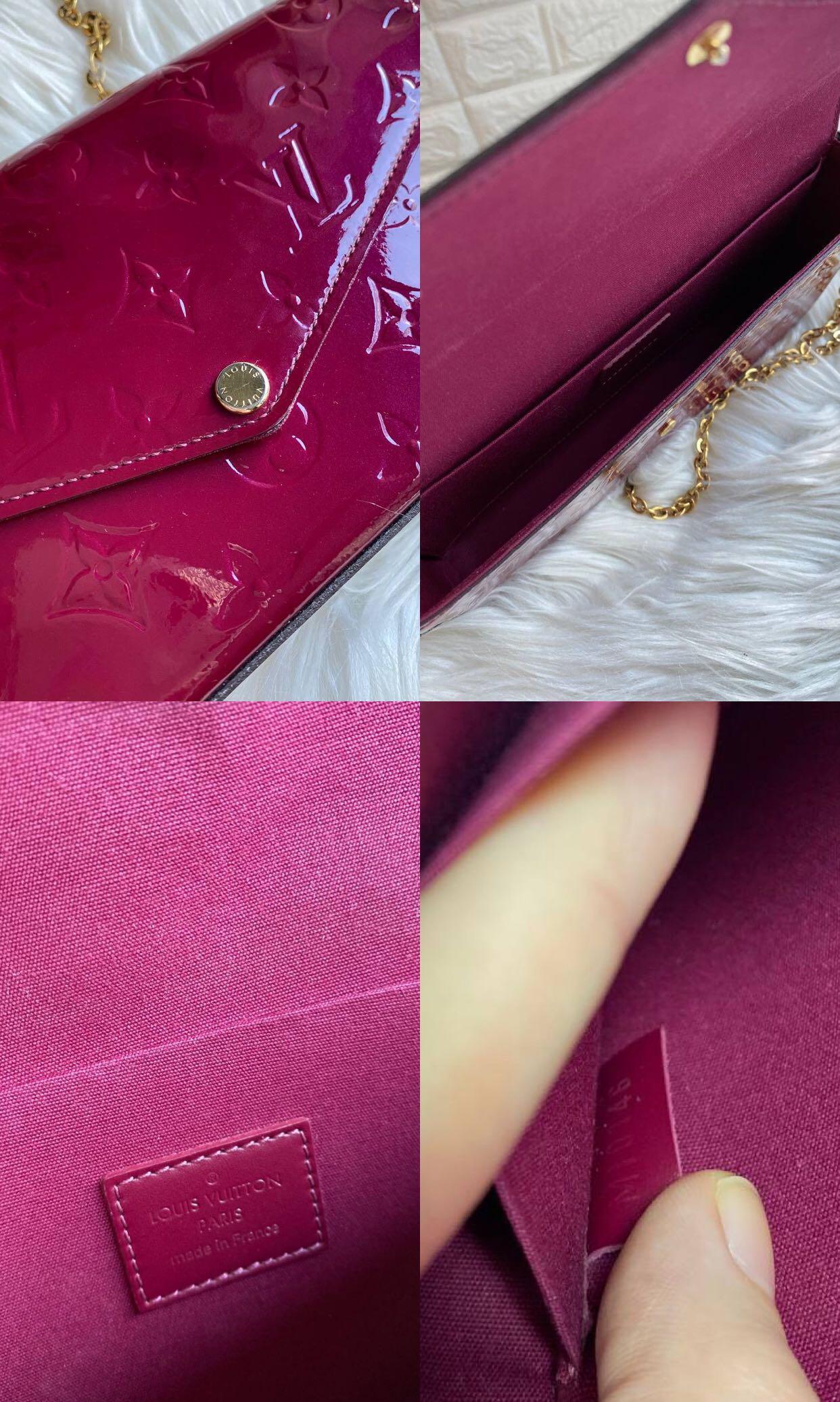 Red Louis Vuitton Monogram Vernis Pochette Felicie Crossbody Bag – Designer  Revival