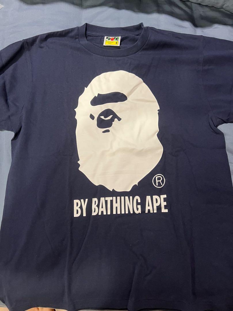 Bape Big Head Navy Blue T Shirt Men S Fashion Tops Sets Tshirts Polo Shirts On Carousell