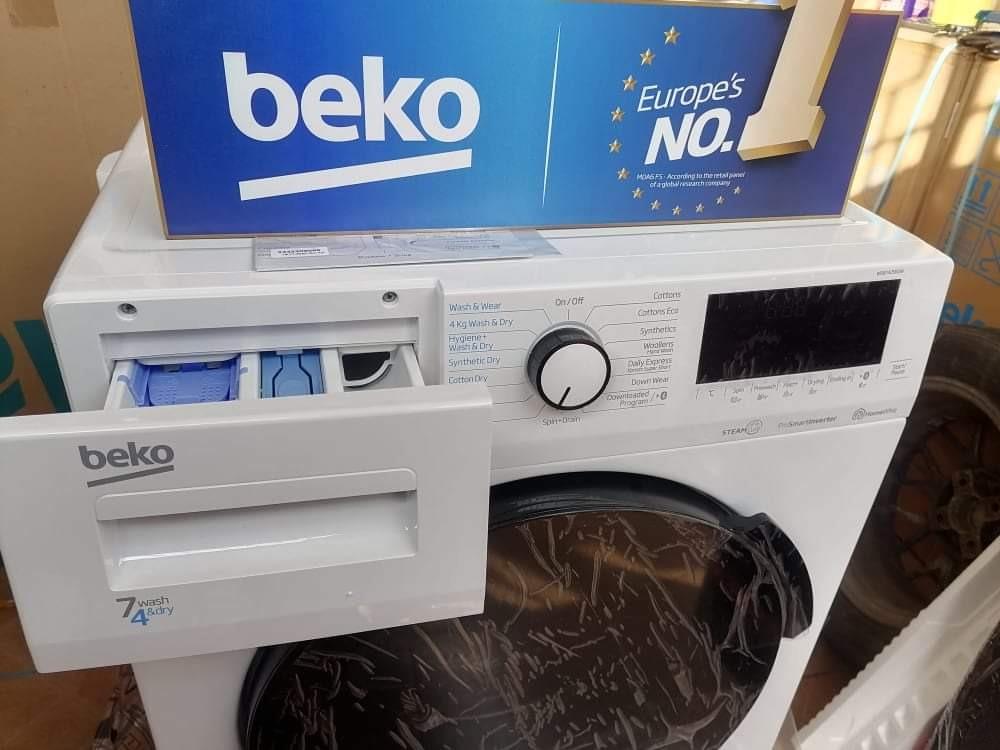 Beko Washer Dryer WDB7425R2W, TV & Home Appliances, Washing Machines ...