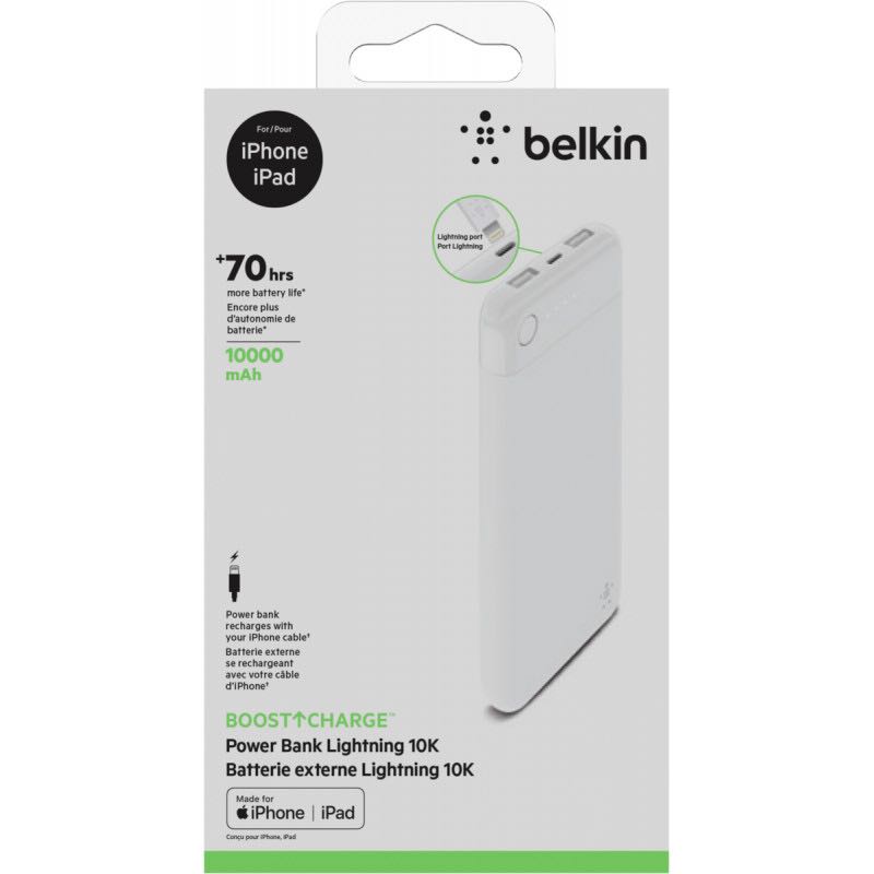 Belkin power bank Boost Charge 10K Lightning, white, Mobile Phones
