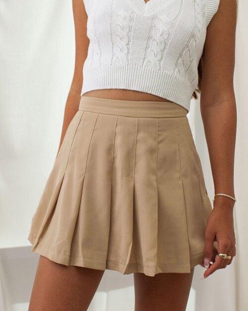 Women's Low Rise Pleats Skort – lalaholic