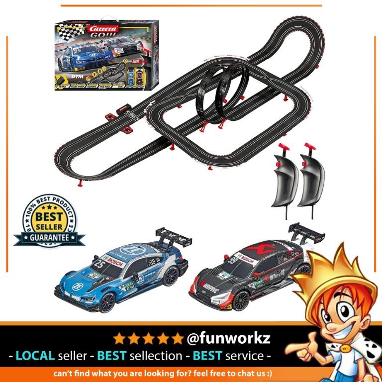 Carrera GO!!! Race Up Electric Powered Slot Car Racing Kids Toy Race Track  Set Includes 2 Hand Controllers and 2 DTM Cars in 1:43 Scale, Hobbies &  Toys, Toys & Games on Carousell