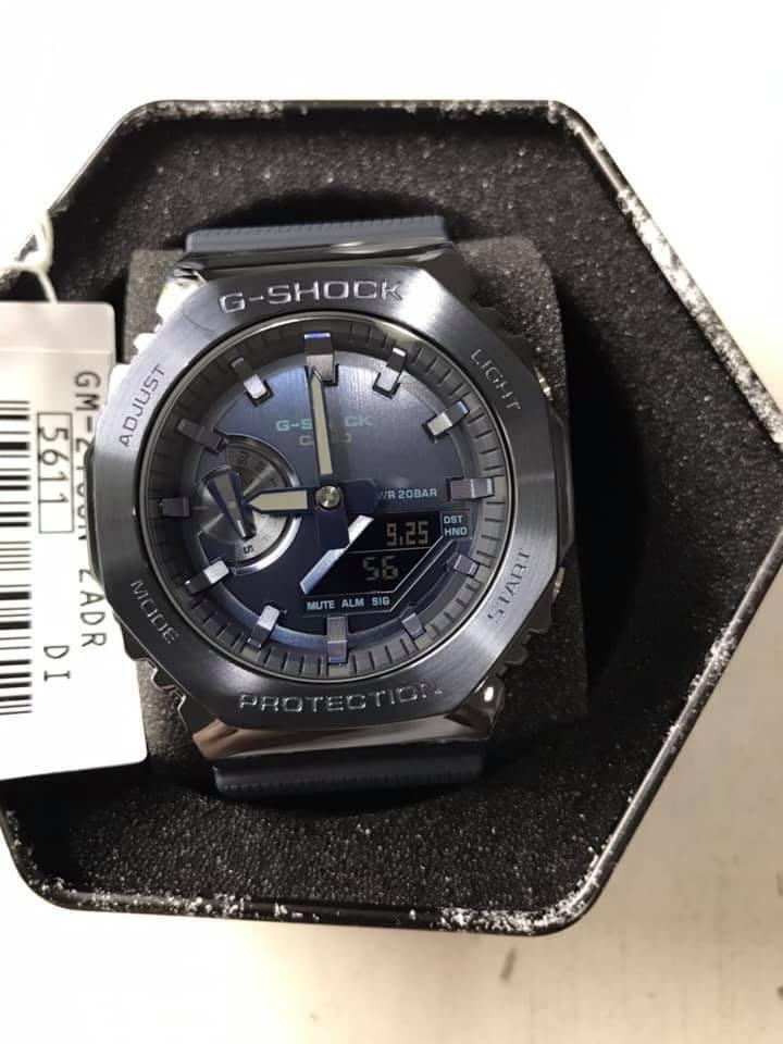 Casioak Gshock Steel GM2100-2A (Category: Men's Watches) located in Manila. Submitted by seikowatchfactory (Listing ID 1127618991, Image 1). Description: Contact: +639178302158 sms/viber/whatsapp/wechat/telegram Brand New in Box Authentic Gshock 10/10 Model: GM2100-2A Price: 9500 pesos Specifications: Size of Case: 49.3 x 44.4 x 11.8mm Total Weight: 72g Case / bezel material: Resin / Stainless steel Resin Band Neobrite Shock Resistant Mineral Gla