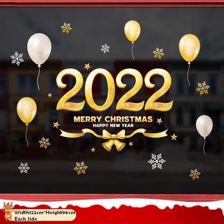 Progressive Christmas Party 2022 Christmas Decor 2022 Windows Sticker #1371G Decoration Xmas Self Adhesive  Sticker Showcase Glass Door Home Decoration Decals, Hobbies & Toys,  Stationery & Craft, Occasions & Party Supplies On Carousell
